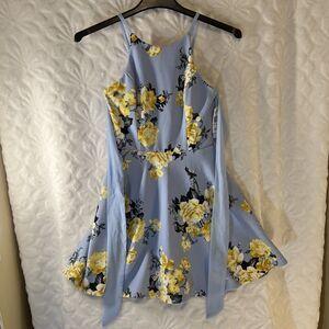 Xtraordinary NWT size Small Floral Blue and Yellow Dress